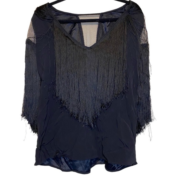 Alexis Fringe Top With Mesh Detail NWT - Picture 4 of 7